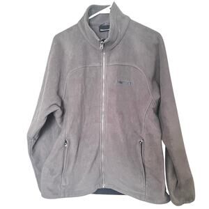 Marmot Trail Fleece grey full zip pockets pit zips size large